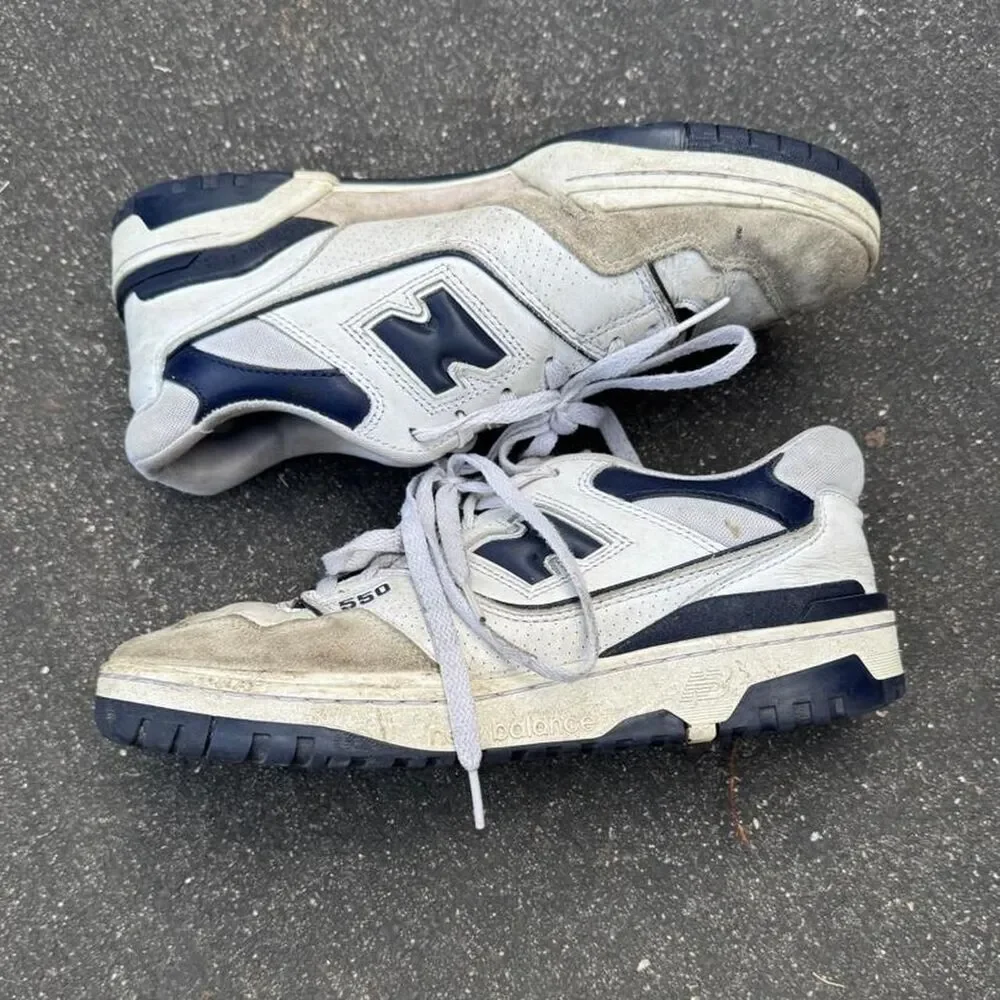 New-balance Men's White and Grey Trainers
